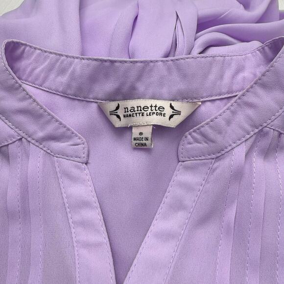 Nanette Lepore Dress Size 8 Orchid Bloom Sleeveless Midi Purple Minimalist - Picture 3 of 10